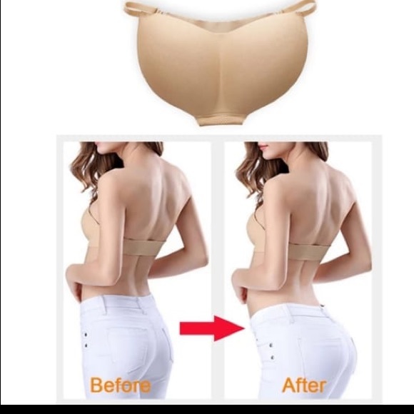 Beige Women Sponge Padded Push Up Panties Butt Lifter - Picture 6 of 9